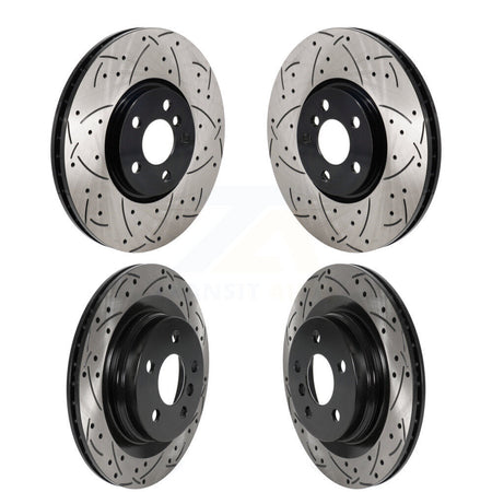 Front Rear Coated Drilled Slotted Disc Brake Rotors Kit For Mini Cooper Countryman Clubman KD-100661