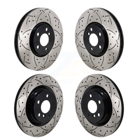 Front Rear Drill Slot Brake Rotor Kit For 20 Mini Cooper Countryman John Works ALL4 KD-100662