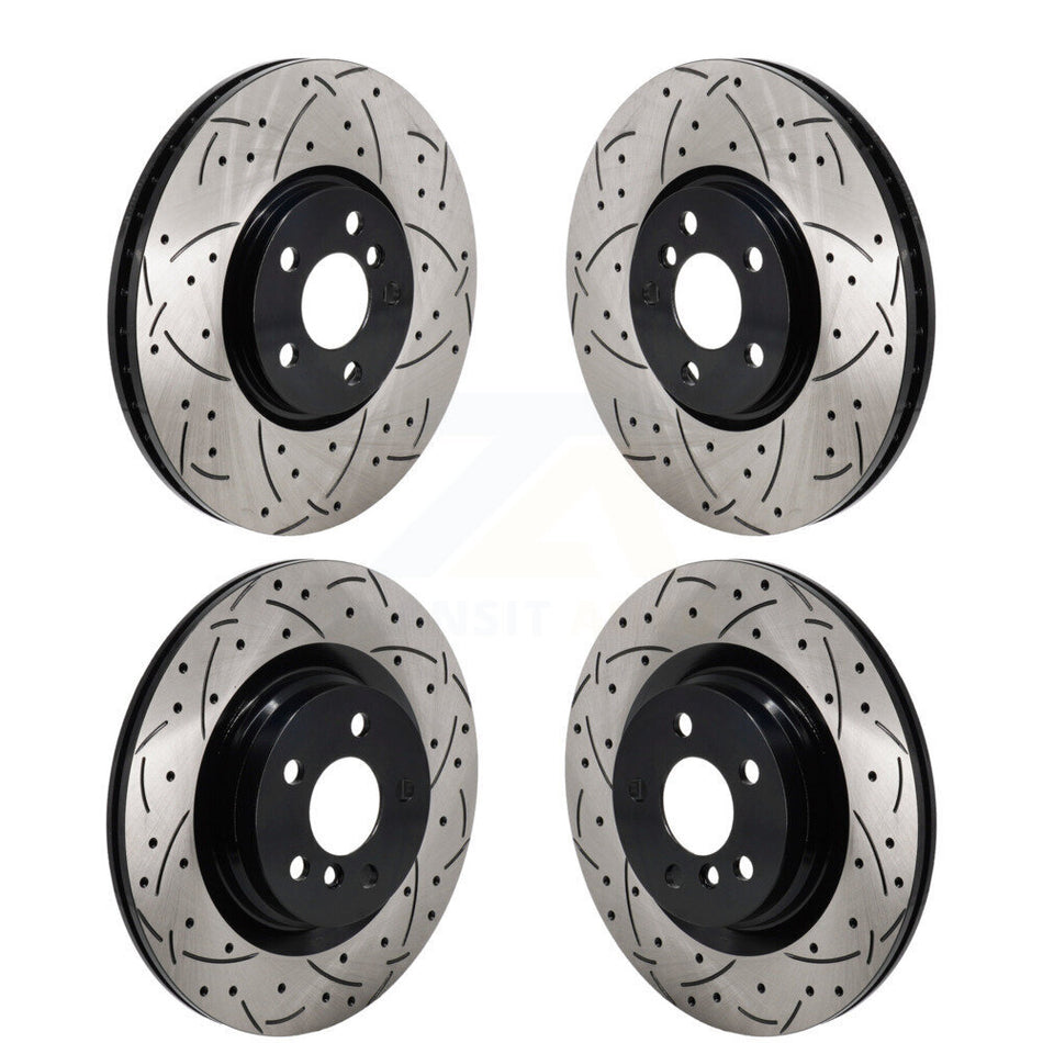 Front Rear Drill Slot Brake Rotor Kit For 20 Mini Cooper Countryman John Works ALL4 KD-100662