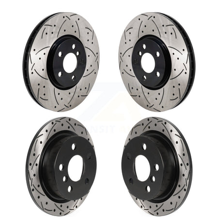 Front Rear Coated Drilled Slotted Disc Brake Rotors Kit For Mini Cooper KD-100663