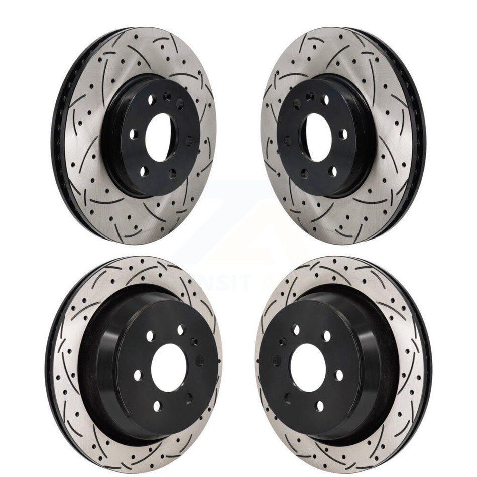 Front Rear Drilled Slot Disc Brake Rotors Kit For 2021-2022 Chevrolet Colorado GMC Canyon KD-100666