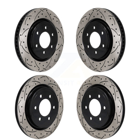 Front Rear Drilled Slot Disc Brake Rotors Kit For Ford F-150 Expedition Lincoln Navigator KD-100670