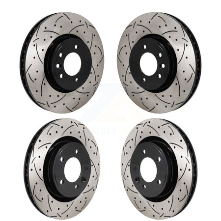 Front Rear Drilled Slot Brake Rotor Kit For Land Rover Range Sport Discovery DIESEL engine KD-100672