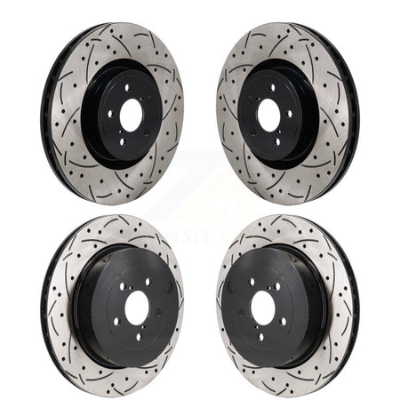Front Rear Drilled Slot Disc Brake Rotors Kit For Subaru BRZ Toyota 86 With Brembo Brakes KD-100683