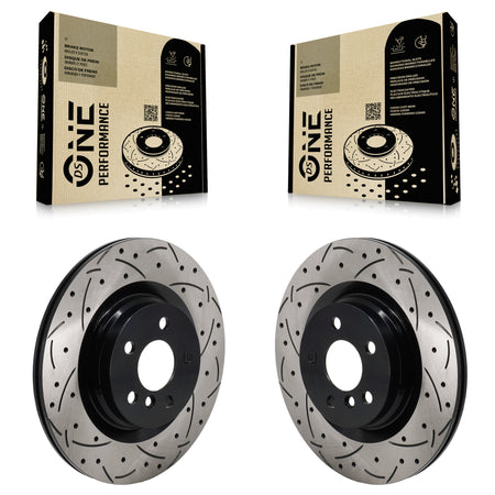 Rear Drill Slot Brake Rotor Pair For Mini Cooper Countryman BMW X2 M235i xDrive Gran Coupe KD-100727