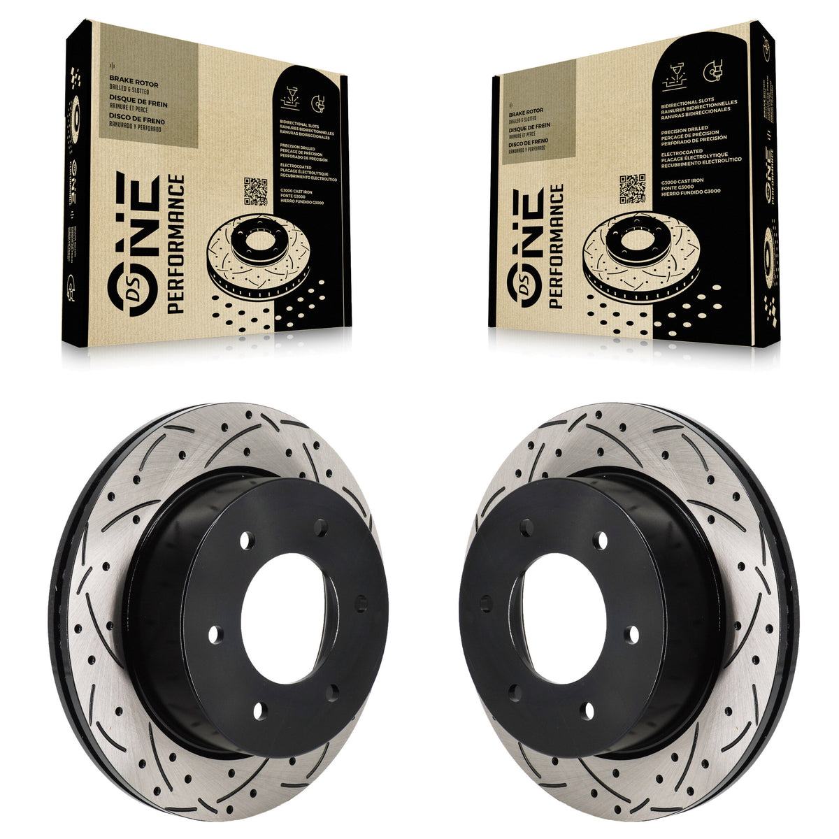 Rear Coated Drilled Slotted Disc Brake Rotors Pair For Ford Ranger Bronco KD-100731