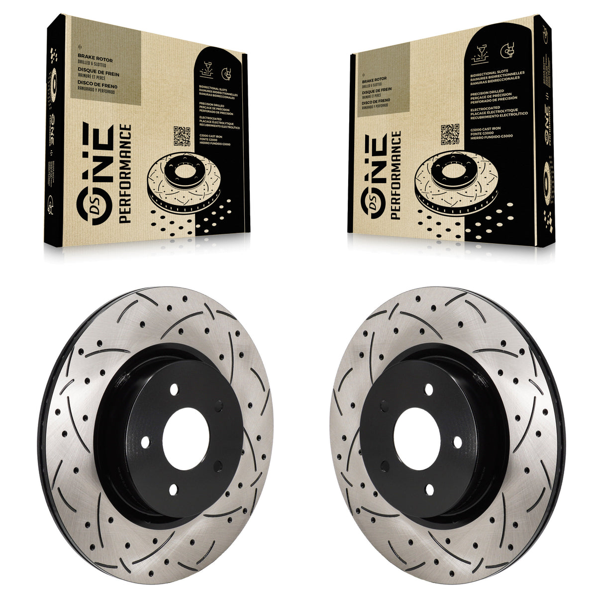 Rear Drill Slot Brake Rotors Pair For Mitsubishi Outlander Nissan Pathfinder INFINITI QX60 KD-100739