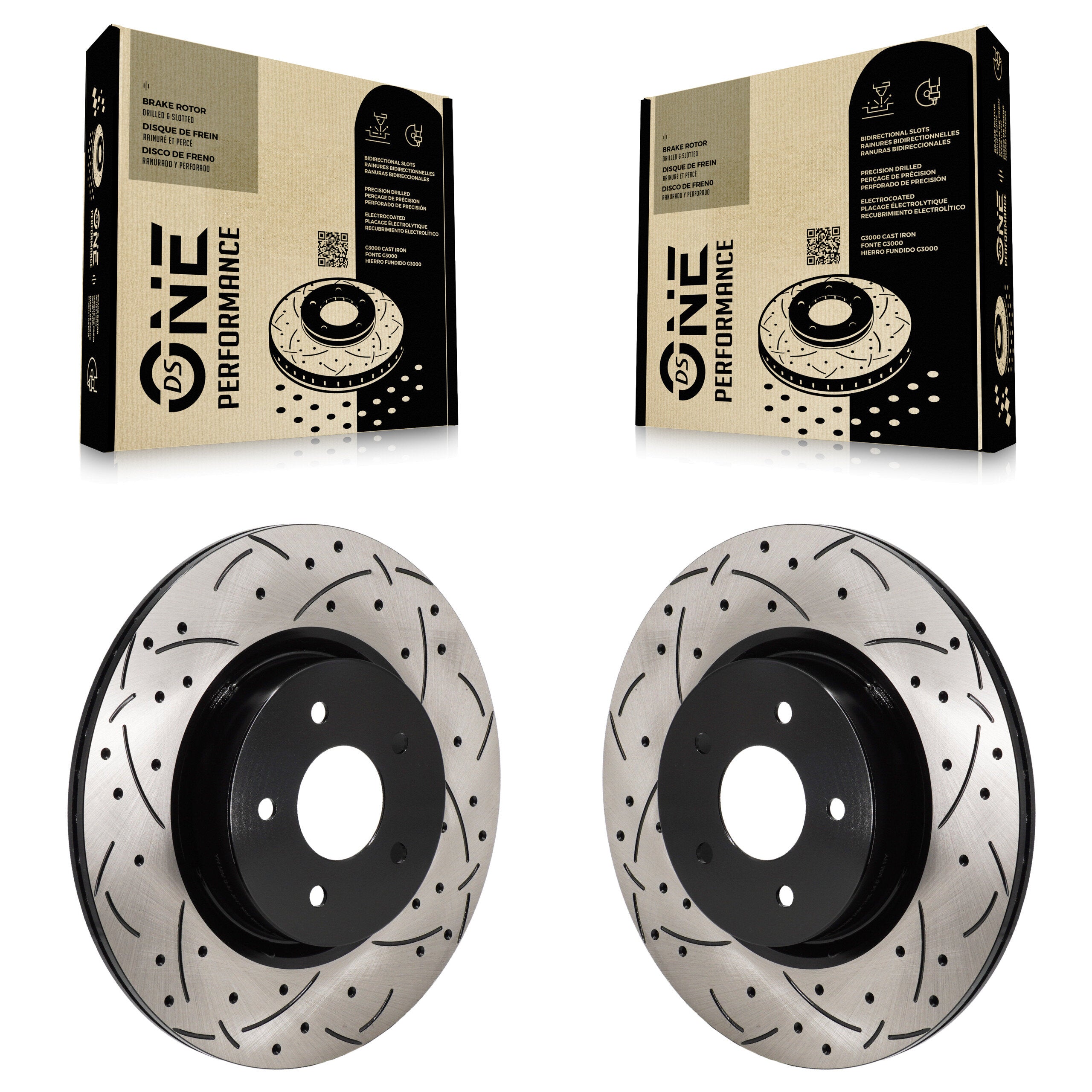 Rear Drill Slot Brake Rotors Pair For Mitsubishi Outlander Nissan Pathfinder INFINITI QX60 KD-100739