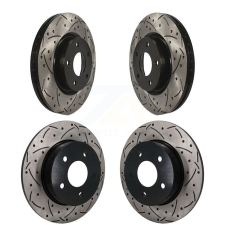 Front Rear Drill Slot Brake Rotors Kit For 19-24 Nissan Altima With Electric Parking KD-100780