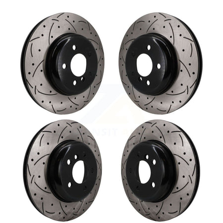 Front Rear Coated Drilled Slotted Disc Brake Rotor Kit For BMW 640i xDrive Gran Coupe 535i KD-100831