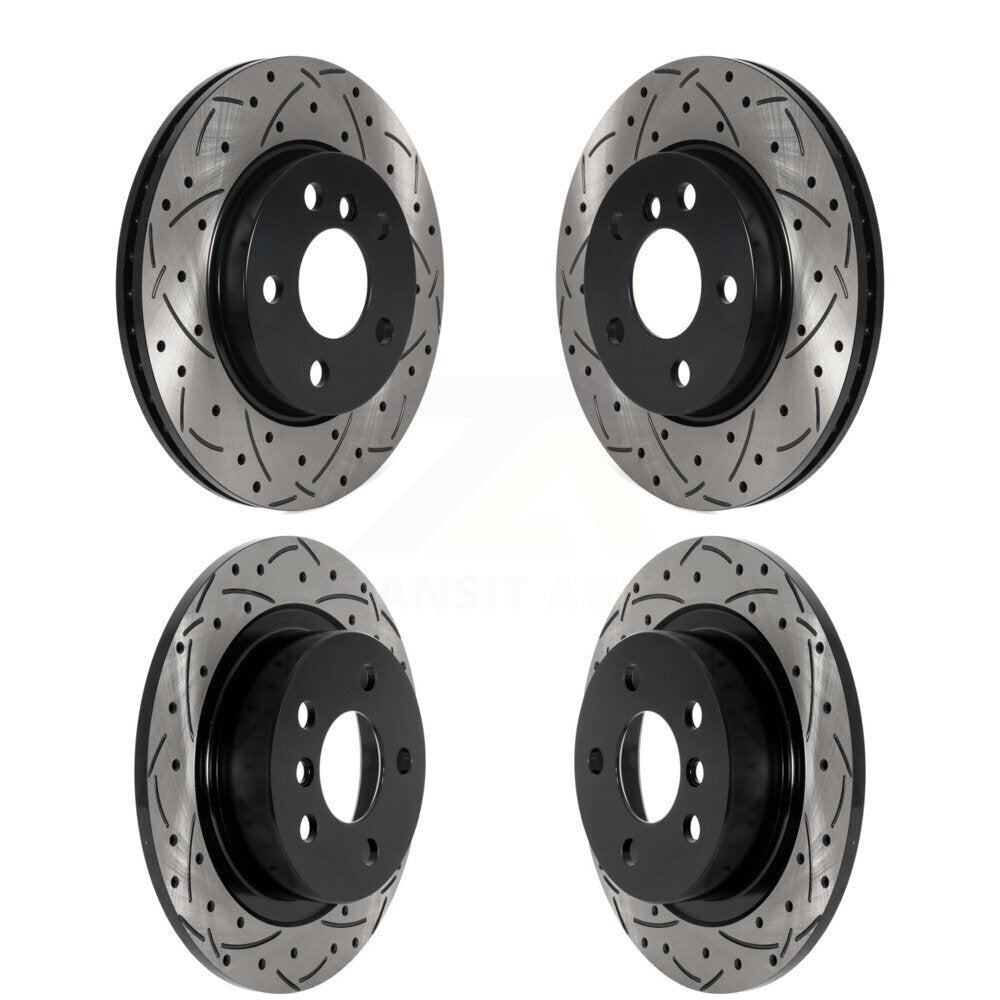Front Rear Drilled Slot Brake Rotor Kit For Mini Cooper SE with BATTERY EV (EV BEV) engine KD-100839
