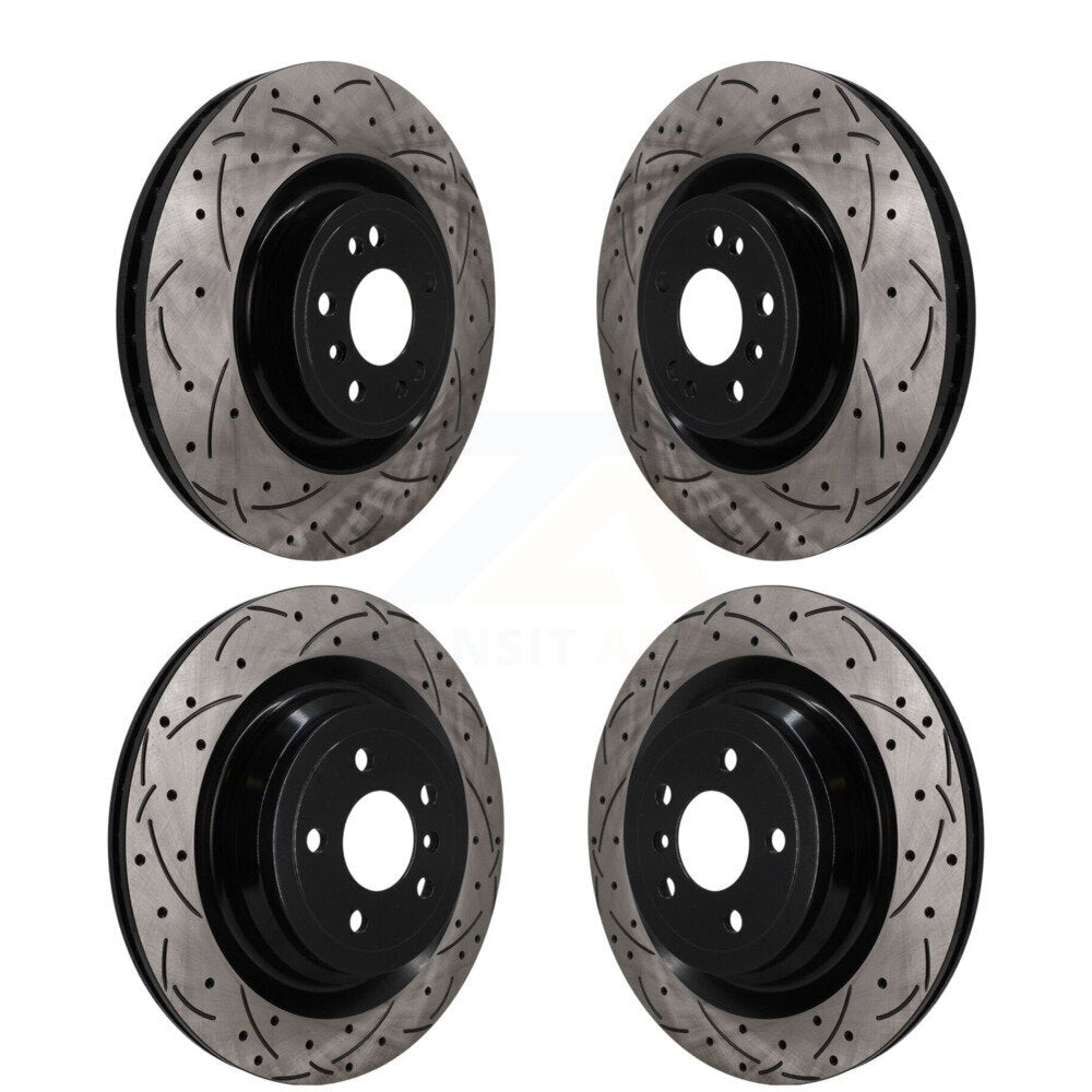 Front Rear Drilled Slot Disc Brake Rotors Kit For Mercedes-Benz GL350 GLS450 GL450 GLS350d KD-100842