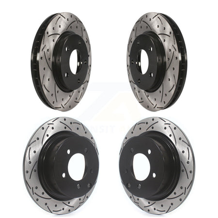 Front Rear Drilled Slot Brake Rotors Kit For Dodge Caliber With 276mm Diameter Rotor KD-100845