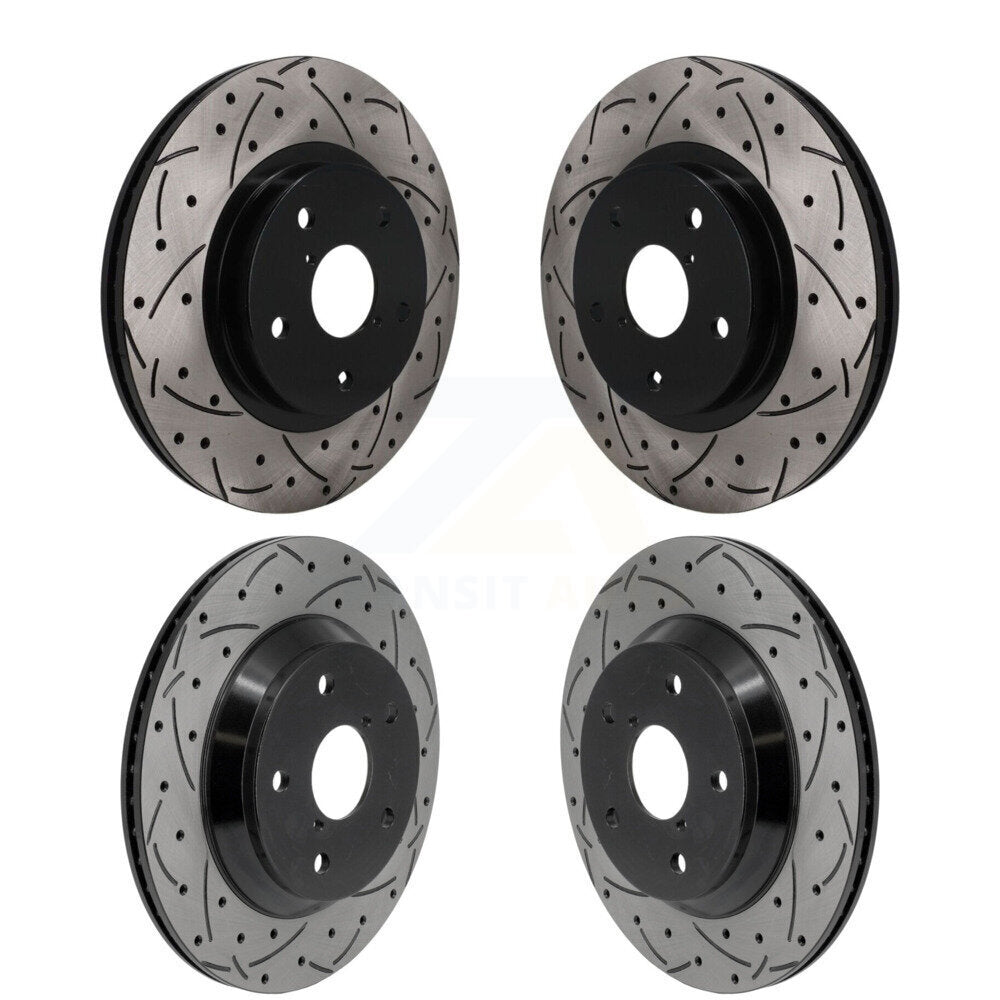 Front Rear Drill Slot Brake Rotors Kit For Subaru Forester With 294mm Diameter Rotor KD-100852