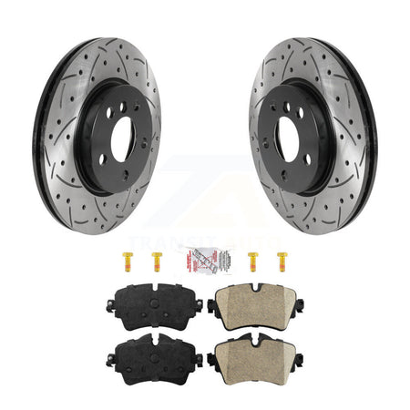 Front Coated Drilled Slotted Disc Brake Rotor And Ceramic Pad Kit For Mini Cooper Clubman KDA-100063