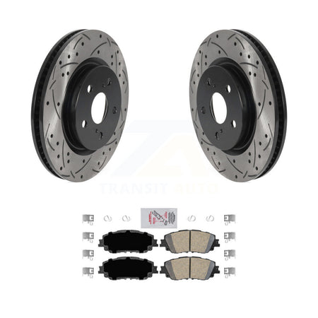 Front Drilled Slot Brake Rotors Ceramic Pad Kit For Toyota RAV4 Camry Corolla Cross Lexus KDA-100128