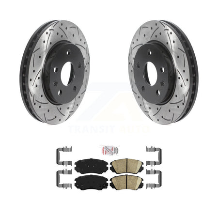 Front Drilled Slot Brake Rotors Ceramic Pad Kit For Chevrolet Malibu Buick Regal LaCrosse KDA-100188