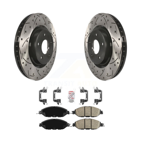 Front Drilled Slot Brake Rotor Ceramic Pad Kit For Nissan Murano Pathfinder INFINITI QX60 KDA-100299
