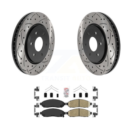 Front Drill Slot Brake Rotor Ceramic Pad Kit For Nissan Frontier Pathfinder Xterra Suzuki KDA-100400