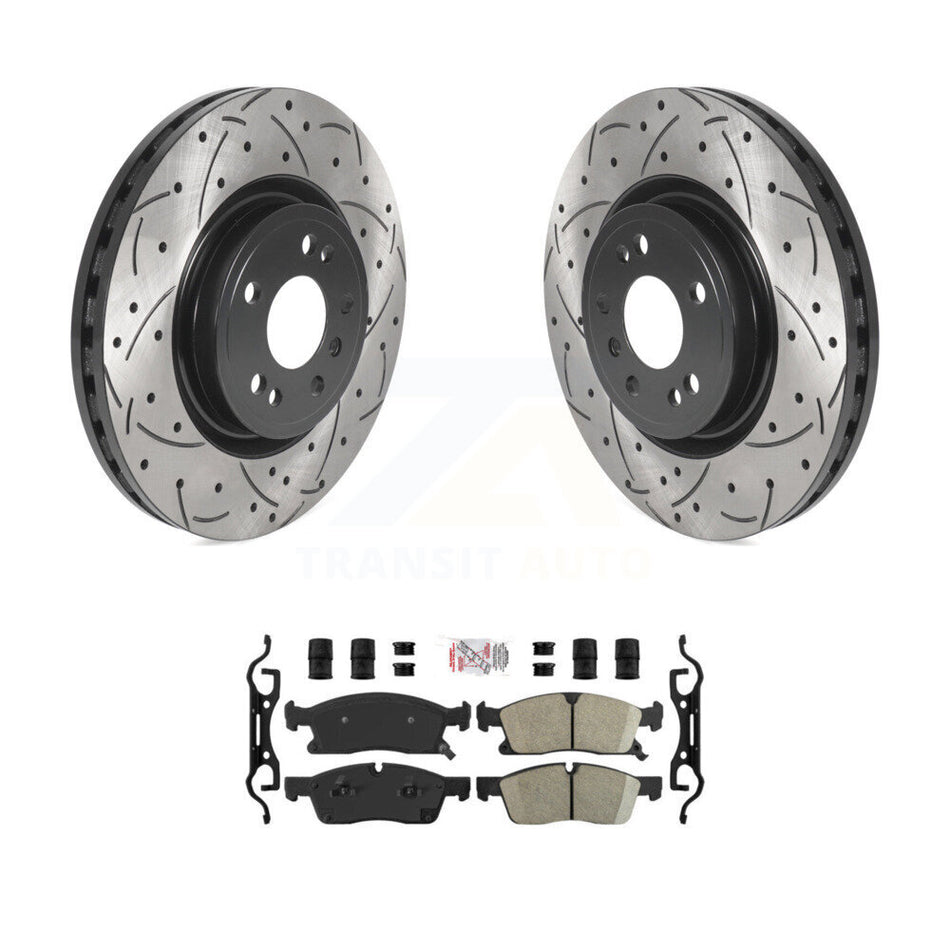 Front Drill Slot Brake Rotor Ceramic Pad Kit For Mercedes-Benz ML350 GLE350 ML250 GLE300d KDA-100494