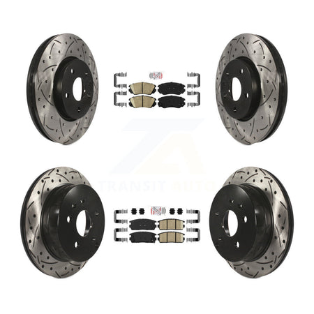 Front Rear Ceramic Pad Drill Slot Disc Brake Rotors Kit For Chevrolet Equinox GMC Terrain KDA-100783