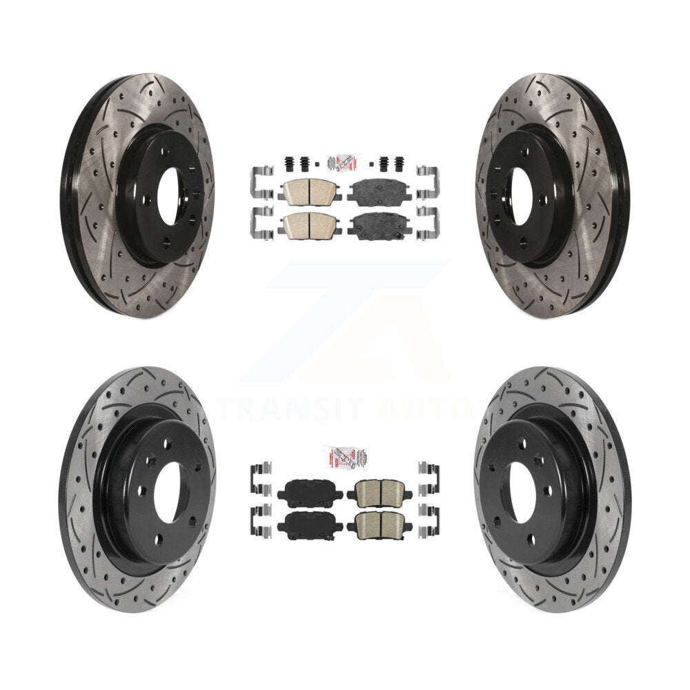 Front Rear Ceramic Pad Drill Slot Brake Rotor Kit For Chevrolet Equinox GMC Terrain Buick KDA-100798