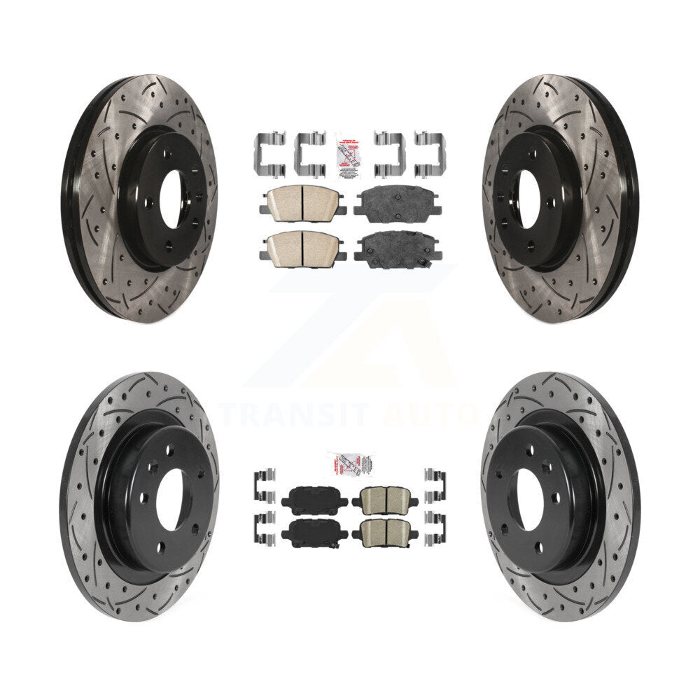 Front Rear Ceramic Pad Drill Slot Brake Rotor Kit For Chevrolet Equinox GMC Terrain Buick KDA-100800