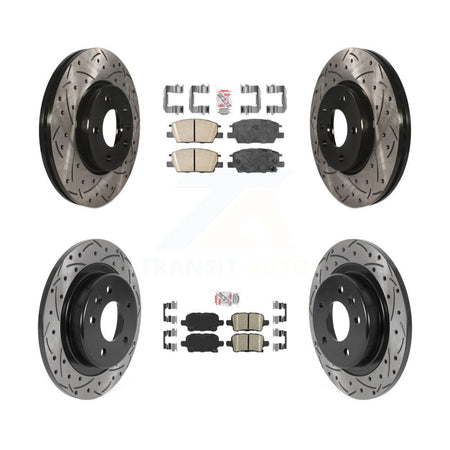 Front Rear Ceramic Pad Drill Slot Brake Rotor Kit For Chevrolet Equinox GMC Terrain Buick KDA-100800