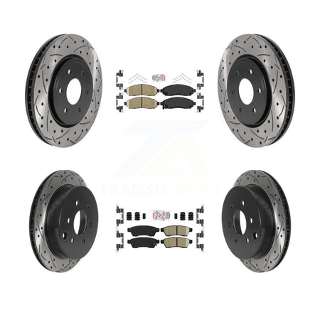 Front Rear Ceramic Pad Drill Slot Disc Brake Rotors Kit For Nissan Frontier Xterra Suzuki KDA-100810