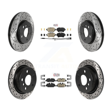 Front Rear Ceramic Pads And Coated Drilled Slotted Disc Brake Rotors Kit For Mini Cooper KDA-101619