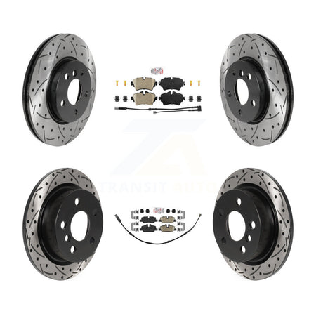 Front Rear Ceramic Pads And Coated Drilled Slotted Disc Brake Rotors Kit For Mini Cooper KDA-101620