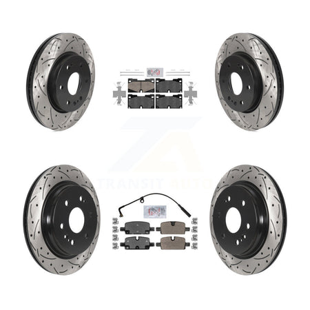 Front Ceramic Rear Semi-Metallic Pad Drill Slot Brake Rotor Kit For GMC Chevrolet 1500 XL KDA-101708
