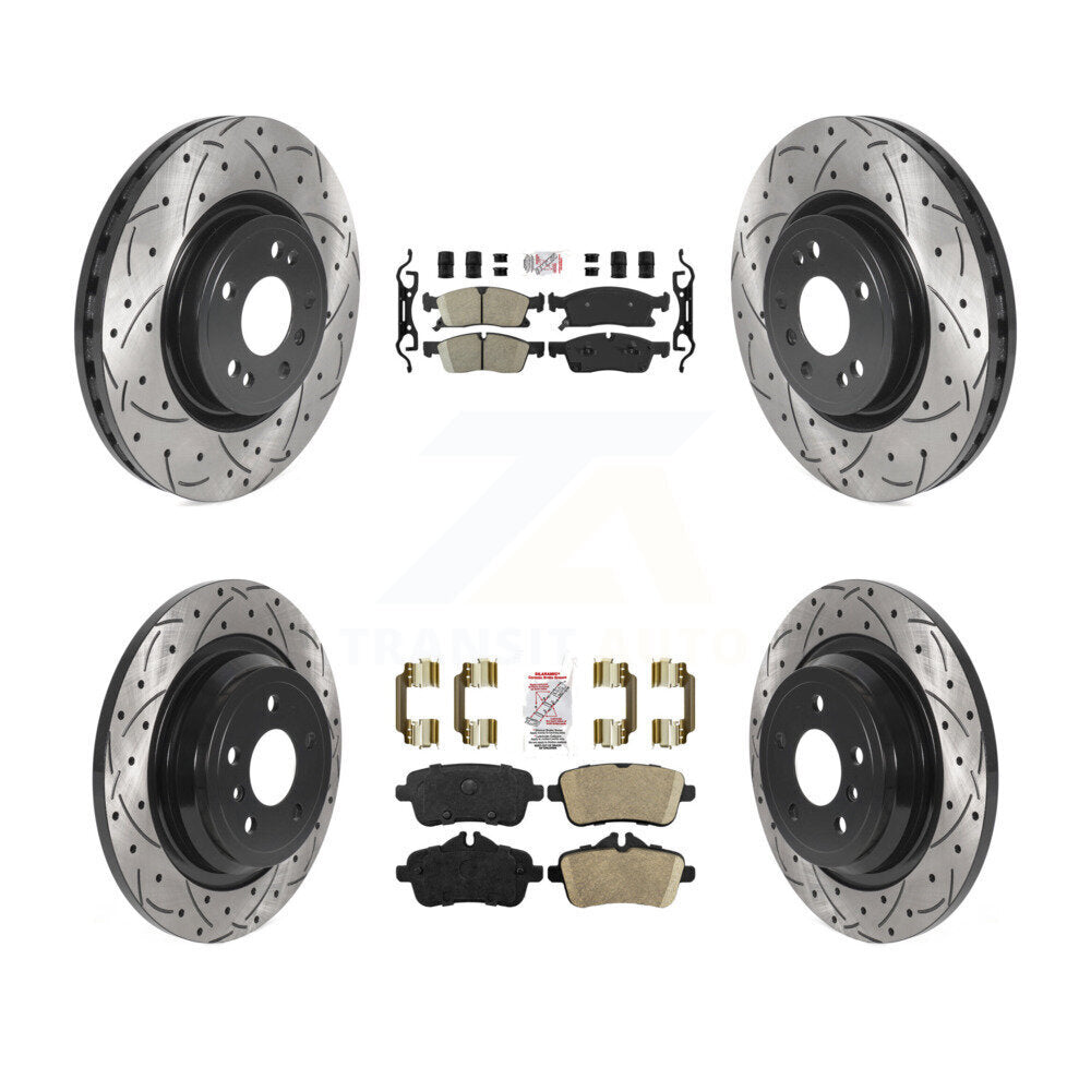 Front Rear Ceramic Pad Drilled Slot Brake Rotors Kit For Mercedes-Benz ML350 GLE350 ML250 KDA-101846