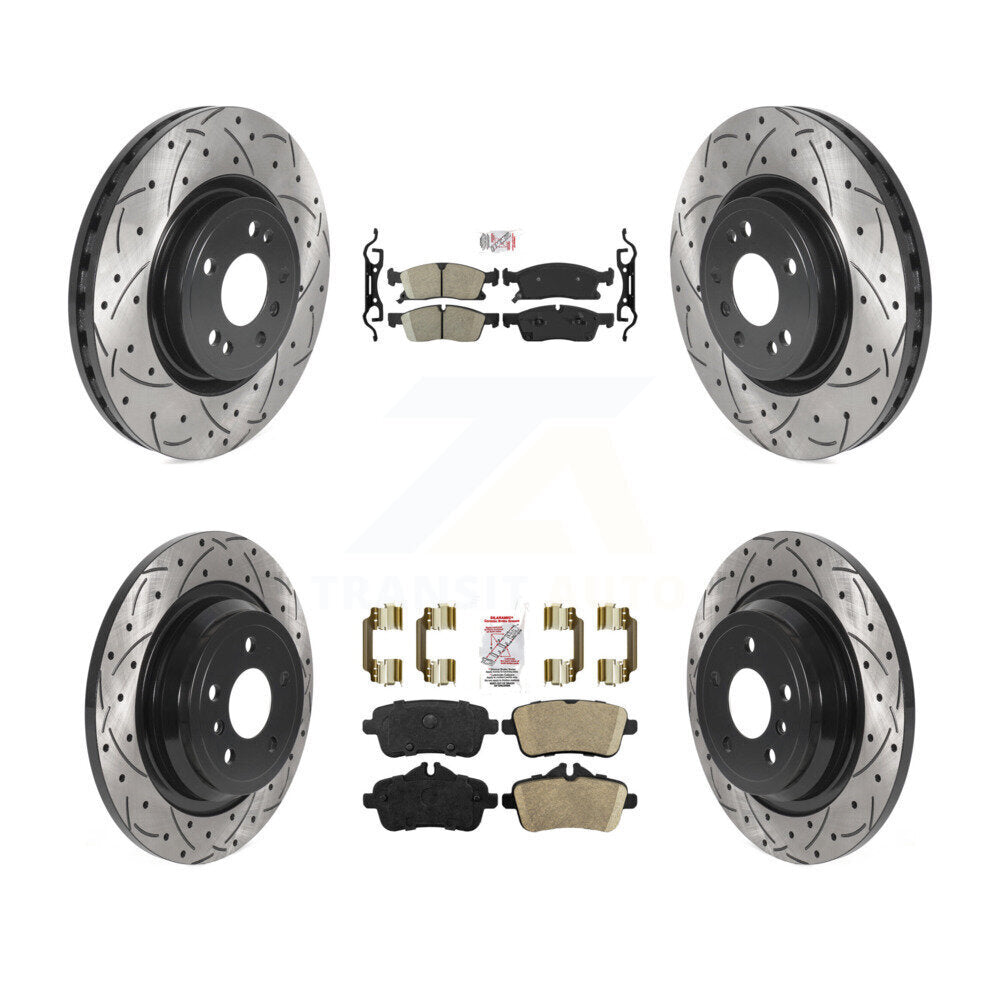 Front Rear Ceramic Pad Drilled Slot Brake Rotors Kit For Mercedes-Benz ML350 GLE350 ML250 KDA-101847