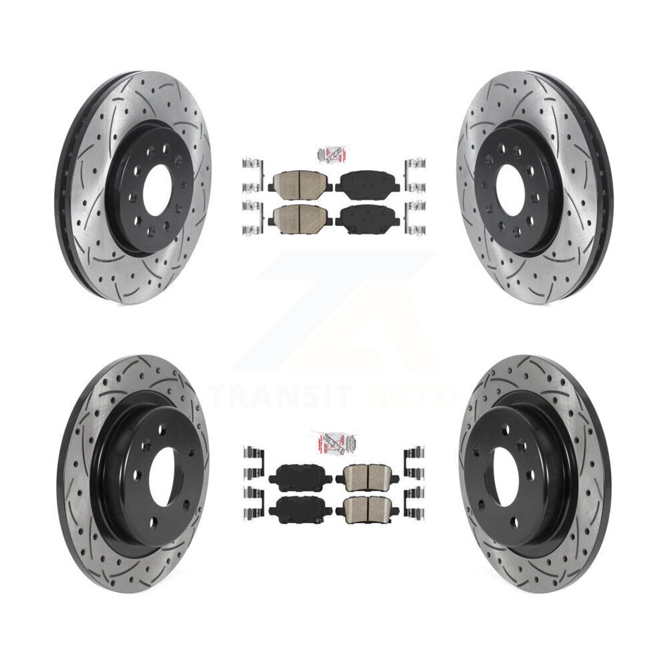 Front Rear Ceramic Pad Drill Slot Brake Rotor Kit For Chevrolet Equinox GMC Terrain Buick KDA-101856