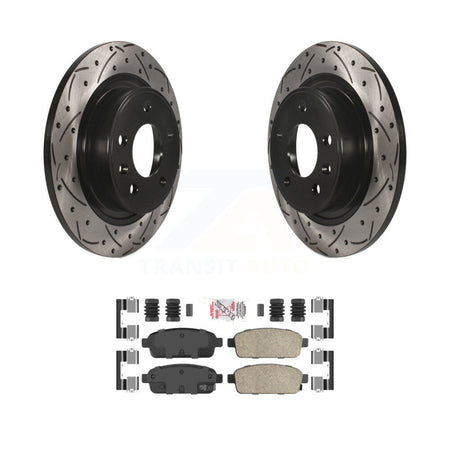 Rear Drill Slot Brake Rotor Ceramic Pad Kit For Chevrolet Cruze Buick Verano Orlando Volt KDA-101871