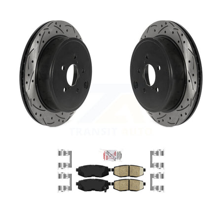 Rear Drill Slot Brake Rotor Ceramic Pad Kit For Subaru Outback Legacy BRZ Scion FR-S GR86 KDA-101956