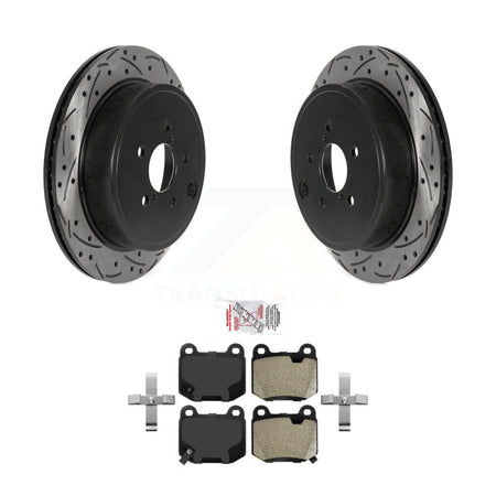 Rear Coated Drilled Slot Disc Brake Rotors Semi-Metallic Pad Kit For Subaru BRZ Toyota 86 KDA-101962