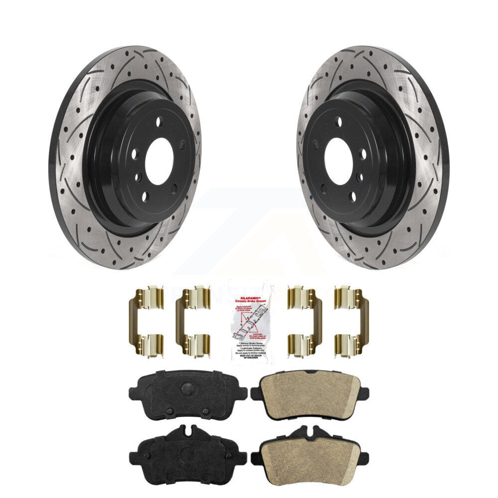 Rear Drill Slot Brake Rotors Ceramic Pad Kit For Mercedes-Benz ML350 GLE350 ML250 GLE300d KDA-102002