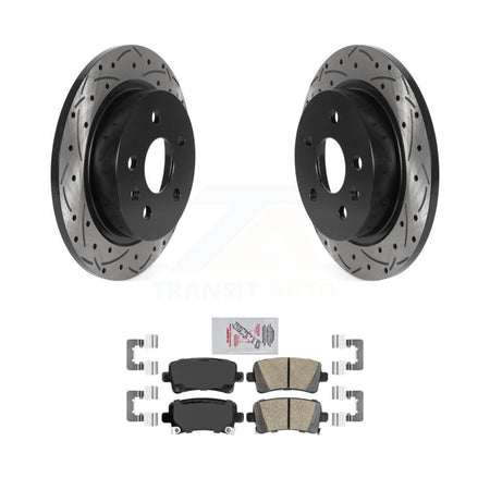 Rear Drilled Slot Brake Rotor & Ceramic Pad Kit For Chevrolet Malibu Buick Regal LaCrosse KDA-102048