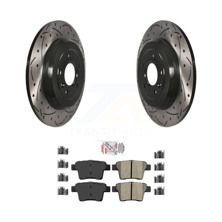 Rear Drill Slot Brake Rotors Semi-Metallic Pad Kit For Ford Five Hundred Freestyle Taurus KDA-102108