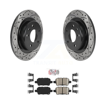 Rear Drill Slot Disc Brake Rotor Ceramic Pad Kit For Chevrolet Equinox GMC Terrain Malibu KDA-102130