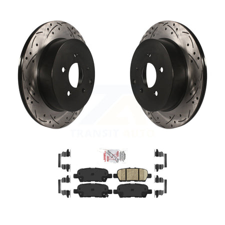 Rear Drilled Slot Brake Rotors Ceramic Pad Kit For Nissan Murano INFINITI Pathfinder QX60 KDA-102152