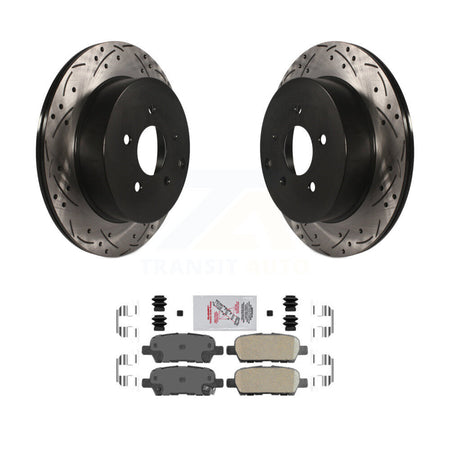 Rear Drilled Slot Brake Rotors Ceramic Pad Kit For Nissan Murano INFINITI Pathfinder QX60 KDA-102160