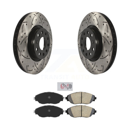 Front Drilled Slot Brake Rotors Ceramic Pad Kit For Volkswagen GTI Arteon Audi A3 Quattro KDA-102379
