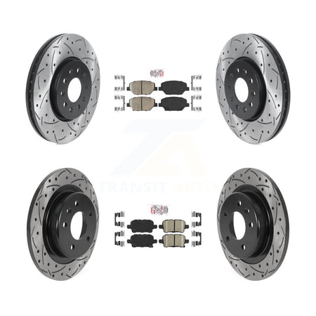 Front Rear Ceramic Pad Drill Slot Brake Rotor Kit For Chevrolet Equinox GMC Terrain Buick KDA-102438