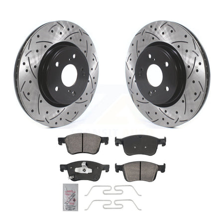 Front Drilled Slot Disc Brake Rotors Ceramic Pad Kit For Honda Civic Accord Acura Integra KDA-102776