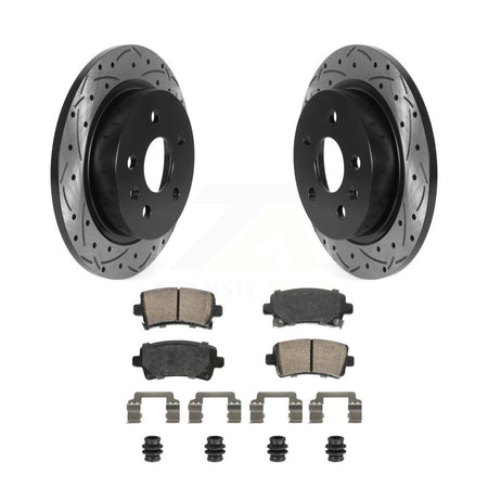 Rear Drilled Slot Brake Rotor & Ceramic Pad Kit For Chevrolet Malibu Buick Regal LaCrosse KDA-102913