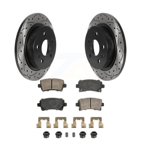 Rear Drilled Slot Brake Rotor & Ceramic Pad Kit For Chevrolet Malibu Buick Regal LaCrosse KDA-102915