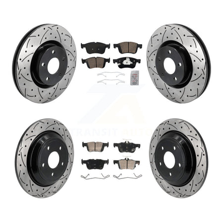Front Rear Ceramic Pad Drilled Slot Brake Rotors Kit For Ford Escape Bronco Sport Lincoln KDA-102970